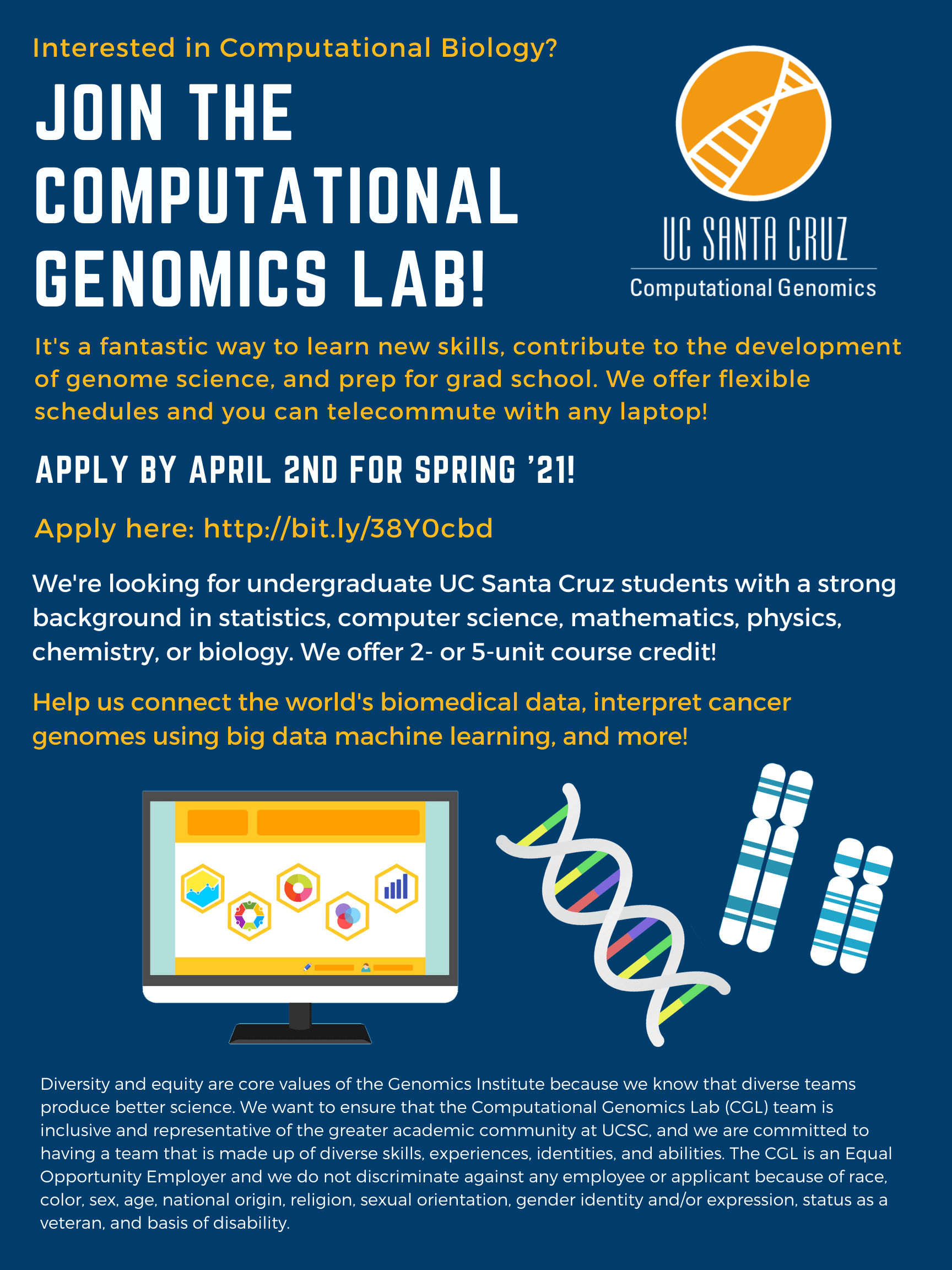 Opportunities | Computational Genomics Laboratory (CGL)